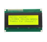Dolvitrny Modulo display LCD 20x4 con retroilluminazione blu e verde, LCD a caratteri seriali da 5 V per progetti Arduino MCU, display di testo 2004 senza IIC (giallo)