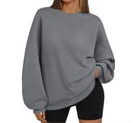 Dolvitrny Morbido poliestere Pullover Felpa per le donne | Design oversize, spalle scese, stile di colore puro, maniche lunghe, adatto per la primavera e l'inverno