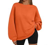 Dolvitrny Morbido poliestere Pullover Felpa per le donne | Design oversize, spalle scese, stile di colore puro, maniche lunghe, adatto per la primavera e l'inverno