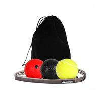 Dolvitrny Palla da boxe montata sulla testa per Reflex | Fascia tergisudore regolabile in silicone con 3 palline da boxe per coordinazione occhio-mano e sollievo dallo stress MMA