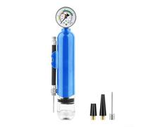Dolvitrny Pompa portatile per bici in lega di alluminio e plastica, per pompe ad aria manuale con controllo del gonfiaggio dei pneumatici, design compatto per gli appassionati di ciclismo (blu)