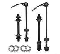 Dolvitrny Set di spiedini in acciaio per asse a sgancio rapido per ruote anteriori e posteriori con cuscinetti mozzo da 25 mm, compatibili con mountain bike a 6/7/8 velocità (anteriore + posteriore)