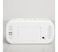 Dolvitrny Sveglia digitale a specchio con display a LED, lettura e luminosità regolabile a 5 livelli per camera da letto, ufficio o desktop (W-bianco)