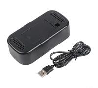 Dolvitrny Sveglia digitale a specchio con display a LED, lettura e luminosità regolabile a 5 livelli per camera da letto, ufficio o desktop (B-bianco)