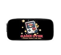 Dolyues Astuccio di grande capacità per ragazzi ragazze bambini grande astuccio astuccio con cerniera organizer porta trucchi cancelleria scuola, Game Over, Organizer per borse