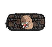 Dolyues Astuccio per matite per ragazze e ragazzi, grande, astuccio per penne, astuccio portatile per la scuola e il trucco, Capibara, Organizer per borse