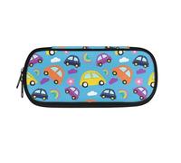 Dolyues Astuccio per matite per ragazze e ragazzi, grande, astuccio per penne, astuccio portatile per la scuola e il trucco, Carino Cars, Organizer per borse