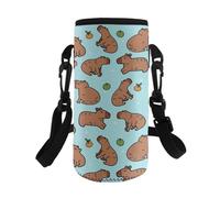 Dolyues Borsa portabottiglie arancione con stampa Capybara per ragazze 9-12 anni borsa portabottiglie vestito per scuola secondaria classe sportiva, Capibara Arancione