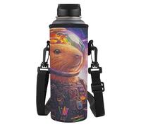 Dolyues Capybara - Custodia per bottiglia d'acqua, regolabile, in poliestere, per bambini, Astronauta Capibara