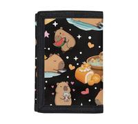 Dolyues Cartone animato Capybara Trifold Portafoglio Bambini Brevi Portafogli Porta Carte Tasca portamonete Carino Borsa per Ragazzi Ragazze Accessori Da Viaggio Ritorno a Scuola Regali