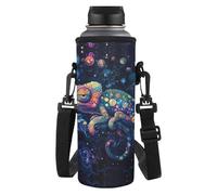 Dolyues Chameleon - Borsa a tracolla per biberon, per ragazzi, in tessuto di poliestere impermeabile, con cinghia regolabile per palestra, pratica di squadra con stampa animalier