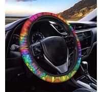 Dolyues, coprivolante colorato ad acquerello, per donne e ragazze, alla moda, accessorio per interni auto, decorazione per volanti, installazione elastica