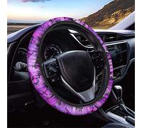 Dolyues Coprivolante per auto, con farfalle, con strass, viola, antiscivolo, assorbe il sudore, per adulti, alla moda, accessori per auto