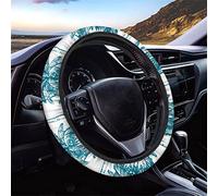 Dolyues Coprivolante per auto, motivo albero di cocco tropicale, verde, per donne e uomini, misura universale 37-38 cm, accessorio decorativo per interni durevole