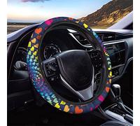 Dolyues Coprivolante per auto SUV furgone camion con stampa arcobaleno e cuori per donne e uomini, misura universale 37-38, accessorio protettivo per interni per auto, SUV, furgoni e camion
