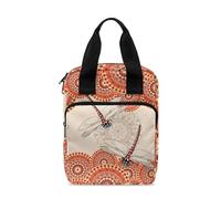 Dolyues Custodia per bibbia con manico e tasche con cerniera, Libellula Boho