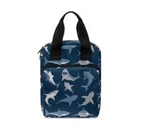 Dolyues Custodia per Bibbia con tasca con cerniera, per donne e uomini, borsa per la Bibbia portatile, per studio biblico, Squalo