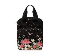 Dolyues Custodia per Bibbia con tasca con cerniera, per donne e uomini, borsa per la Bibbia portatile, per studio biblico, Fungo