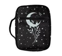 Dolyues Custodia per bibbia per donne e uomini, borsa per la Bibbia, custodia per il trasporto con manico, per libri biblici, borsa per chiesa, protezione per bibbia, Stelle e Luna