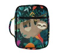 Dolyues Custodia per bibbia per donne e uomini, borsa per la Bibbia, custodia per il trasporto con manico, per libri biblici, borsa per chiesa, protezione per bibbia, Bel bradipo