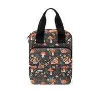 Dolyues Custodia per Bibbia portatile per studio biblico, borsa per bibbia e accessori per la Bibbia, con manico e tasca con cerniera, Lumaca a fungo