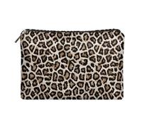 Dolyues Pochette da donna in pelle pochette portafoglio da donna borsa da festa con cerniera resistente, Leopard, Taglia unica