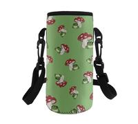 Dolyues Portabottiglie a forma di fungo e rana, borsa termica per bottiglie d'acqua, borsa per donne e ragazze, borsa per la scuola, viaggi, campeggio, escursionismo, Fungo Rana