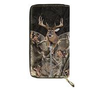 Dolyues Portafoglio da donna con cerniera lunga in pelle PU con tasche per monete pochette sottile portafoglio da donna borse da viaggio, Classico