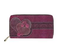 Dolyues Portafoglio lungo in pelle PU impermeabile per le donne con cerniera carta di credito contanti borsa da donna con tasca portamonete, Girasole Rosa, Classico