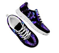 Dolyues Scarpe da ginnastica casual da donna con lacci traspiranti e leggeri e comode, sportive, Design astratto tartaruga, 37 EU