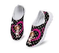Dolyues Scarpe sportive da donna, in rete, traspiranti, da corsa, scarpe da lavoro da donna, taglia 36-44, Stampa infermieristica nera, 40.5 EU