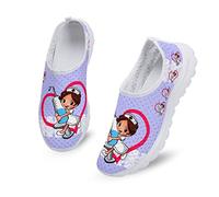 Dolyues Scarpe sportive da donna, in rete, traspiranti, da corsa, scarpe da lavoro da donna, taglia 36-44, Design infermiera viola chiaro, 39 EU
