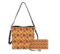 Dolyues Set di 2 borse a secchiello + portafoglio da donna in pelle, borsa a tracolla lunga con cintura, borse impermeabili, Turchia.