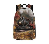 Dolyues Zaini per ragazzi di età compresa tra 8 e 10 anni, leggero, per libri elementari, ergonomici, di quarta elementare, borse per libri per bambini, Treno, Zaino daypack