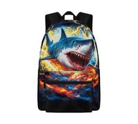 Dolyues Zaini per ragazzi di età compresa tra 8 e 10 anni, leggero, per libri elementari, ergonomici, di quarta elementare, borse per libri per bambini, Squalo, Zaino daypack