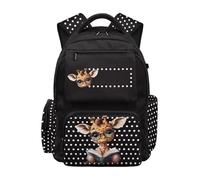 Dolyues Zaino da ragazza età 8-10 Kawaii Back to School Borse per libri elementari per bambini di 2 ° grado Zaini da viaggio, Cervo a pois, Zaino daypack