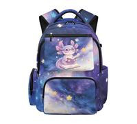 Dolyues Zaino da ragazza età 8-10 Kawaii Back to School Borse per libri elementari per bambini di 2 ° grado Zaini da viaggio, Galassia Axolotl, Zaino daypack