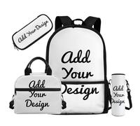 Dolyues Zaino per ragazze 4-6 6-8 8-12 12-14 borse leggere per la scuola prescolare media 4 in 1, Aggiungi il tuo design