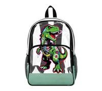 Dolyues Zaino trasparente per bambini, per eventi allo stadio, resistente, grande, per ragazzi e ragazzi, Dinosauro, Zaino daypack