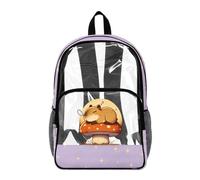 Dolyues Zaino trasparente per bambini, resistente, con fiori di capibara per la scuola, per la scuola, Fungo di ratto d'acqua, Zaino daypack