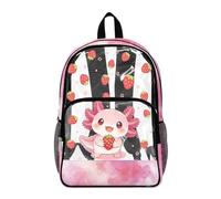 Dolyues Zaino trasparente per eventi scolastici e stadio, resistenti, per ragazze elementari, trasparenti, Axolotl Fragola, Zaino daypack