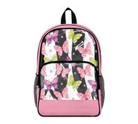 Dolyues Zaino trasparente per eventi scolastici e stadio, resistenti, per ragazze elementari, trasparenti, Farfalla, Zaino daypack