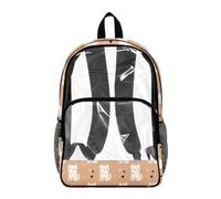 Dolyues Zaino trasparente per la scuola carino borsa per libri per eventi stadio, zaini per bambini resistenti per ragazze con fondo rinforzato, Gatto bianco., Zaino daypack