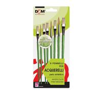 DOM 11651 Set 8 Pennelli per Acquerelli, Colori Assortiti