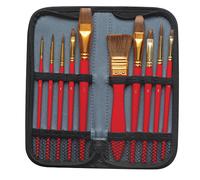 DOM - 12393 - Pennello in pony - per acquerello - DOM - astuccio 10 pennelli assortiti - 98882 - Conf. da 1 Pz.