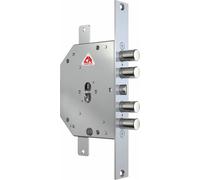 DOM-CR Serratura Porta Blindata da Infilare con Scrocco e 4 Catenacci Entrata 60 mm Mano Sinistra Scatola 130x164 mm - 2151/28 PEN SX