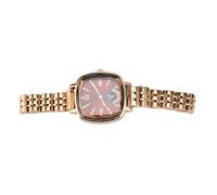 Domande Dress Quartz Orologio, Women Elegante Orologio in Acciaio Inossidabile Casual di Lusso per le Donne (Quadrante rosso con shell in oro rosa)