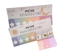 Domani e serali per bambini, colorato, programma di routine mattutina, programma giornaliero, programma di routine per bambini/routine mattutina per bambini (DIN A4 Agenda giornaliera) (Boho)