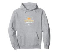 Domani ha Bisogno di Te: Inspirational Sunrise Hope Felpa con Cappuccio, Unisex per Adulti, Grigio Melange, L