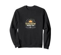 Domani ha Bisogno di Te: Inspirational Sunrise Hope Felpa, Unisex per Adulti, Nero, M